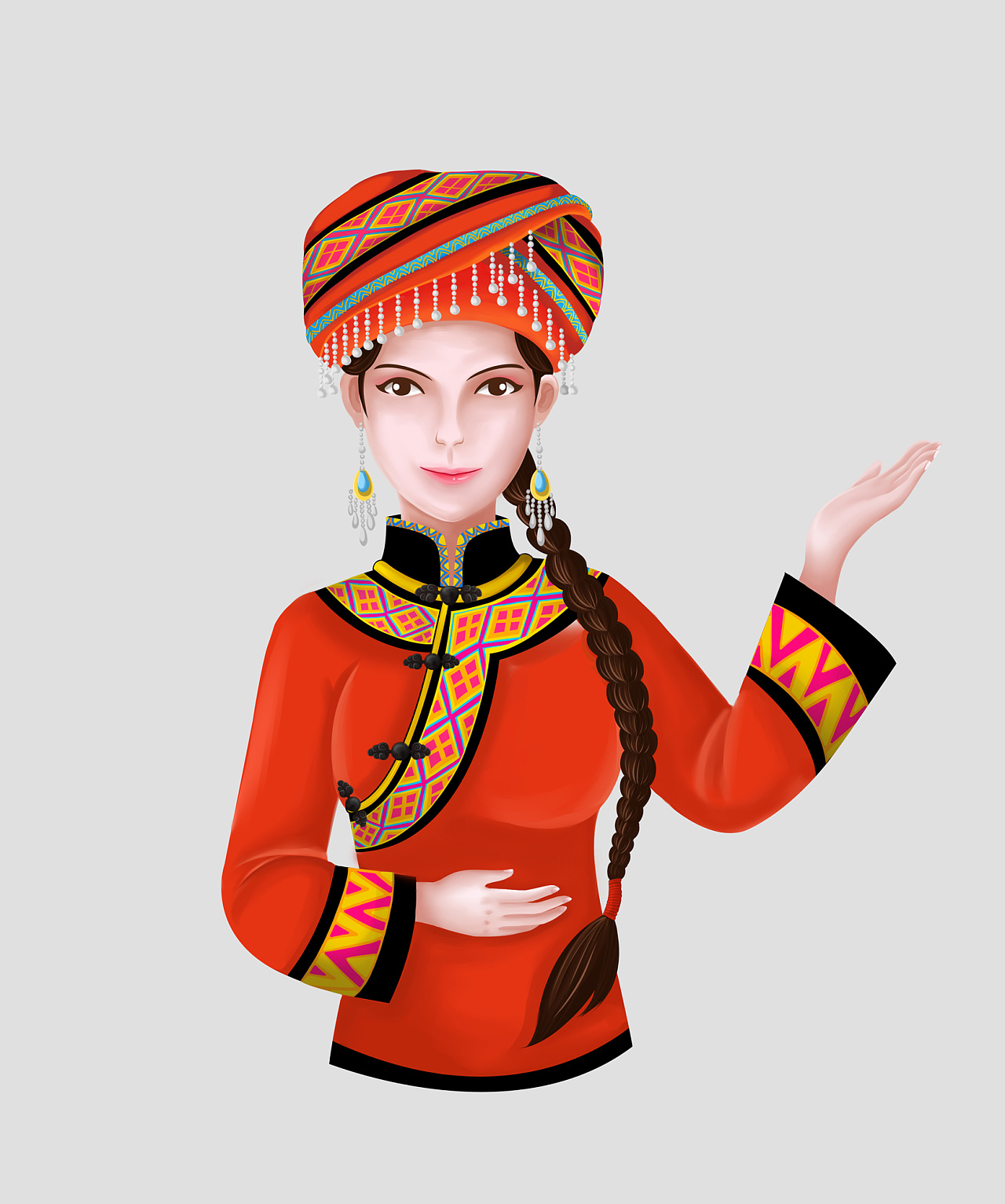 土家妹纸|插画|商业插画|snow雪 - 原创作品 - 站酷 (zcool)