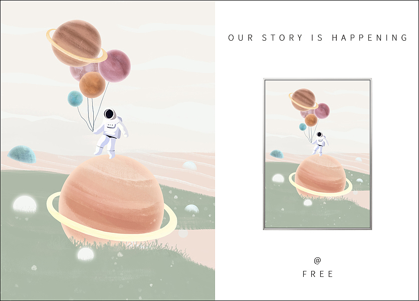 《快乐星球》（图ZMTc2OTU3MTE2） - 商业插画 - 站酷设计师画先生空间站原创素材 - 站酷ZCOOL