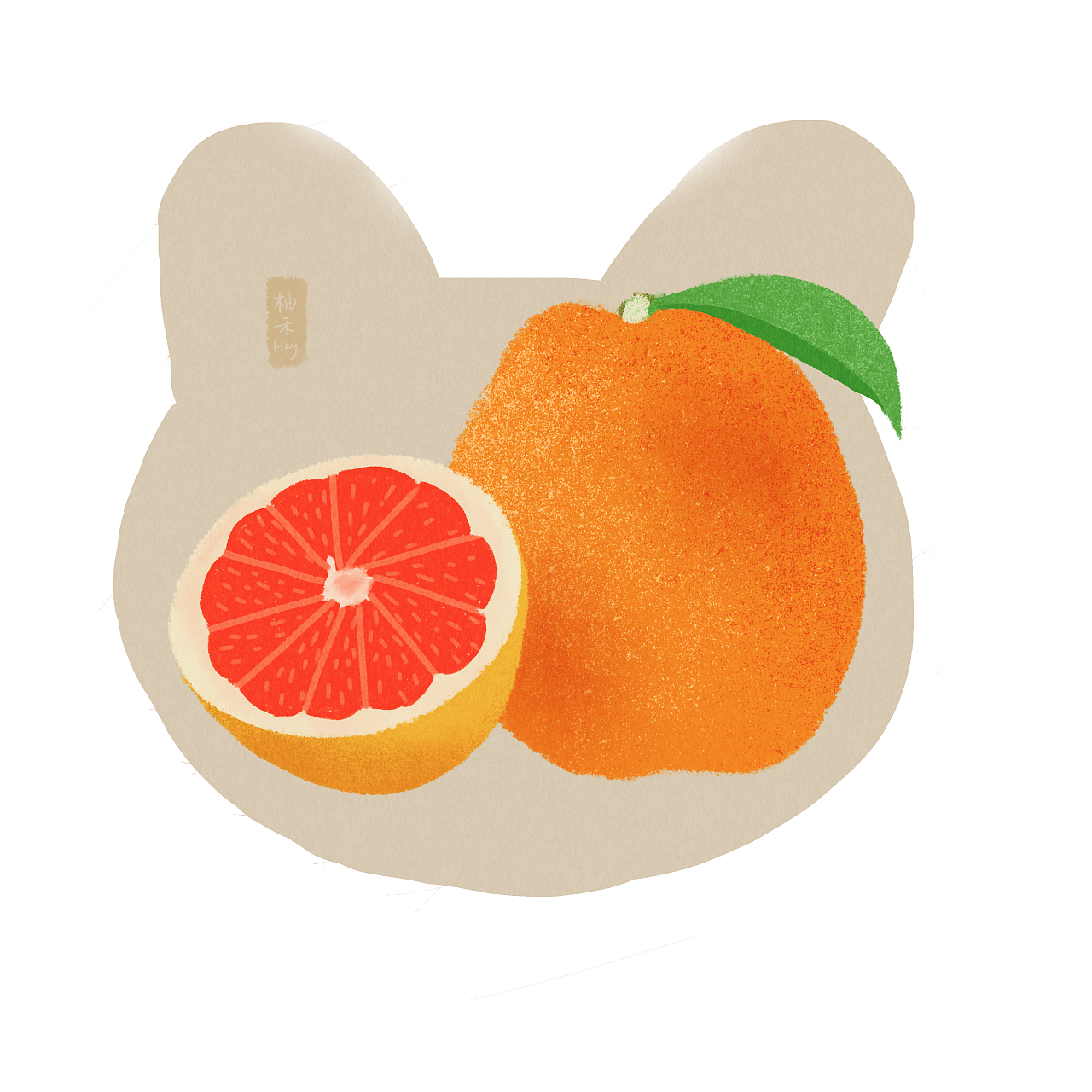 扁平水果系列插画