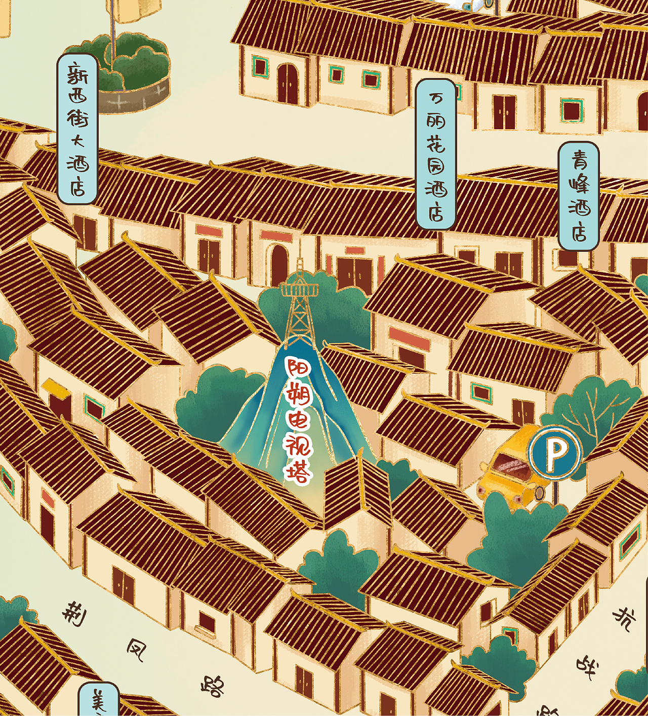 【手绘地图】谢大姐带你游阳朔