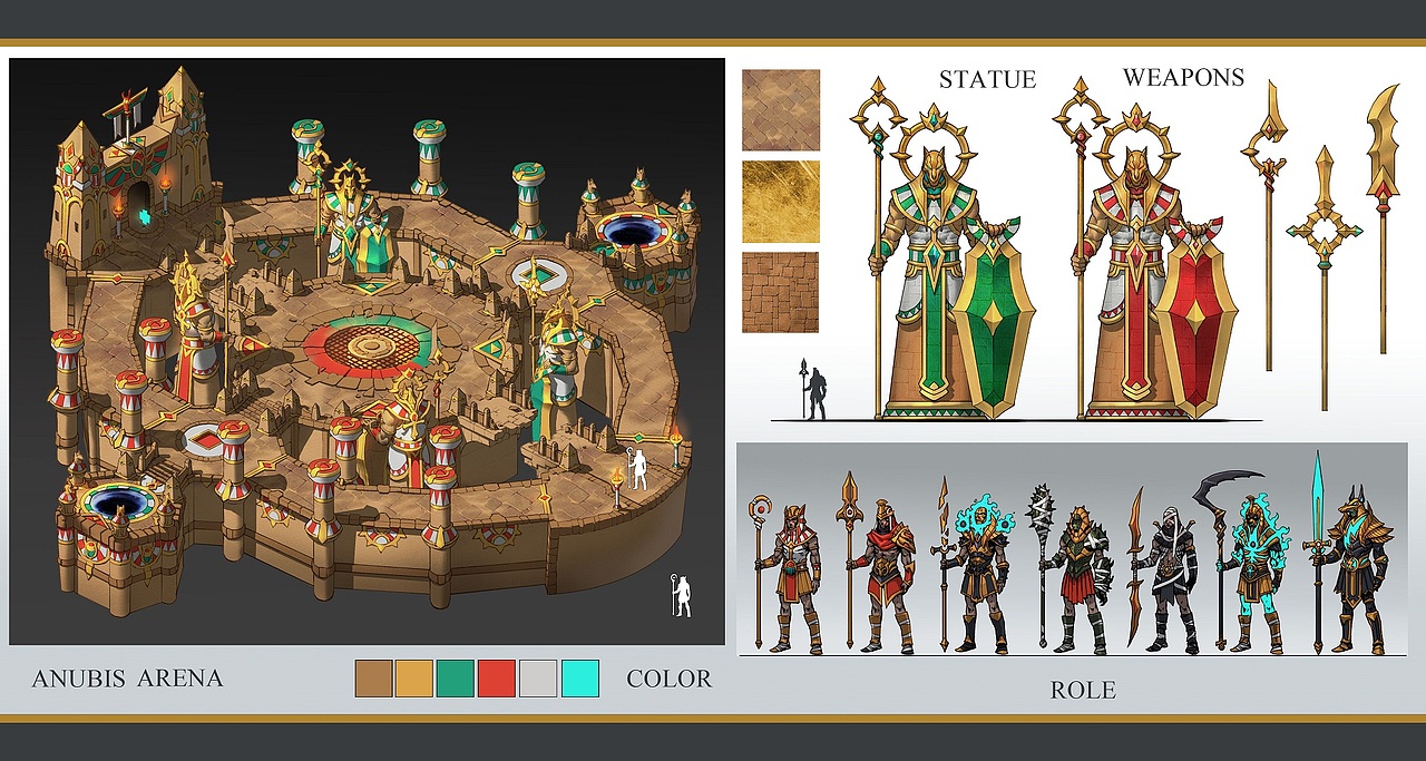 竞技场|插画|游戏原画|四目幻想_原创作品-站酷zcool