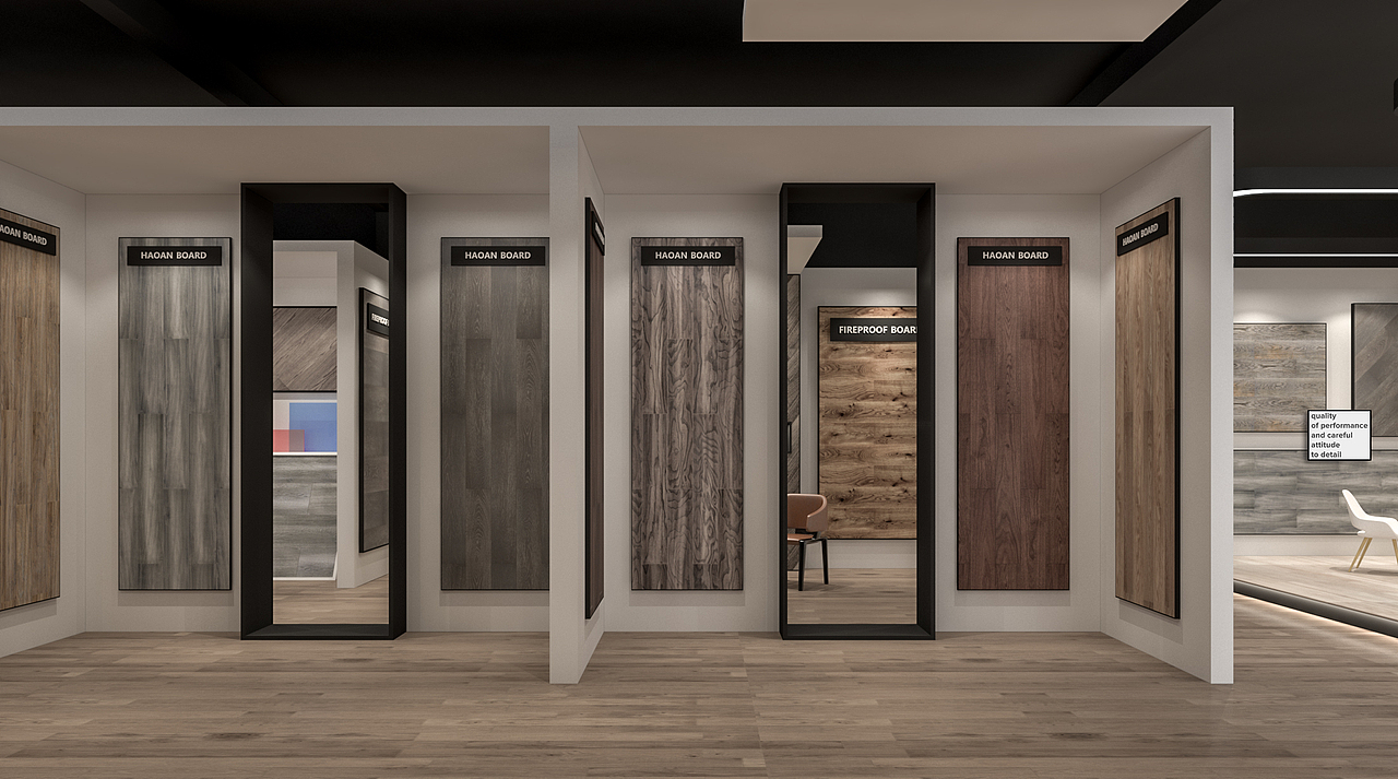 豪安地板展厅（图ZMjIxNDUyNTgw） - 展陈设计 - 站酷设计师闵晨阳原创素材 - 站酷ZCOOL