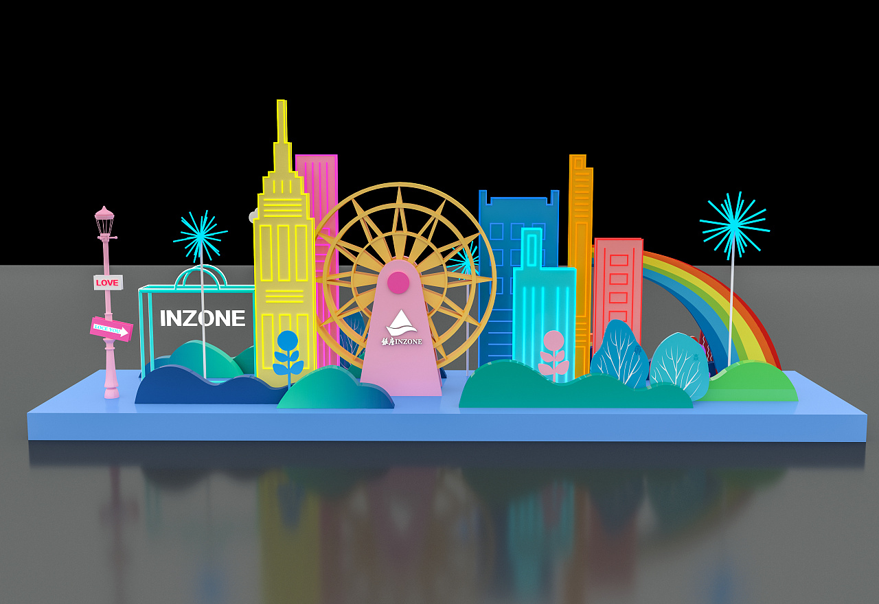 商场通道dp美陈丶剪影美陈