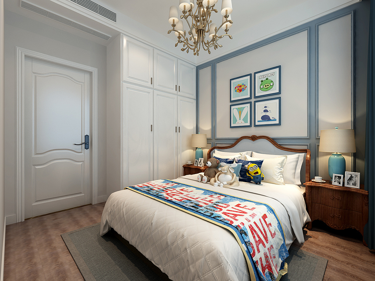 济南万泰装饰海信君和170平美式风格装修设计案例