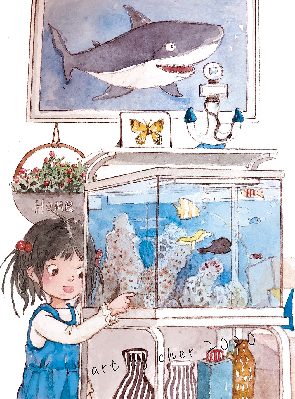 抗疫在家画画效率高（图ZMjAyMzA1Mzk2） - 儿童插画 - 站酷设计师胖蛇CHER原创素材 - 站酷ZCOOL
