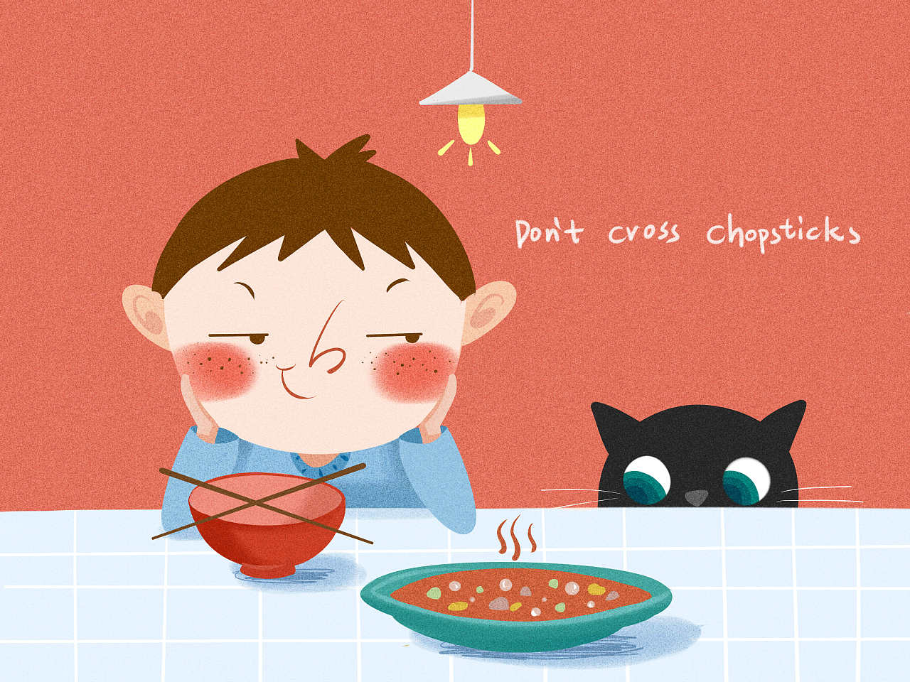 晚餐|插画|儿童插画|桃子味儿糯米团 - 原创作品 - 站酷 (ZCOOL)