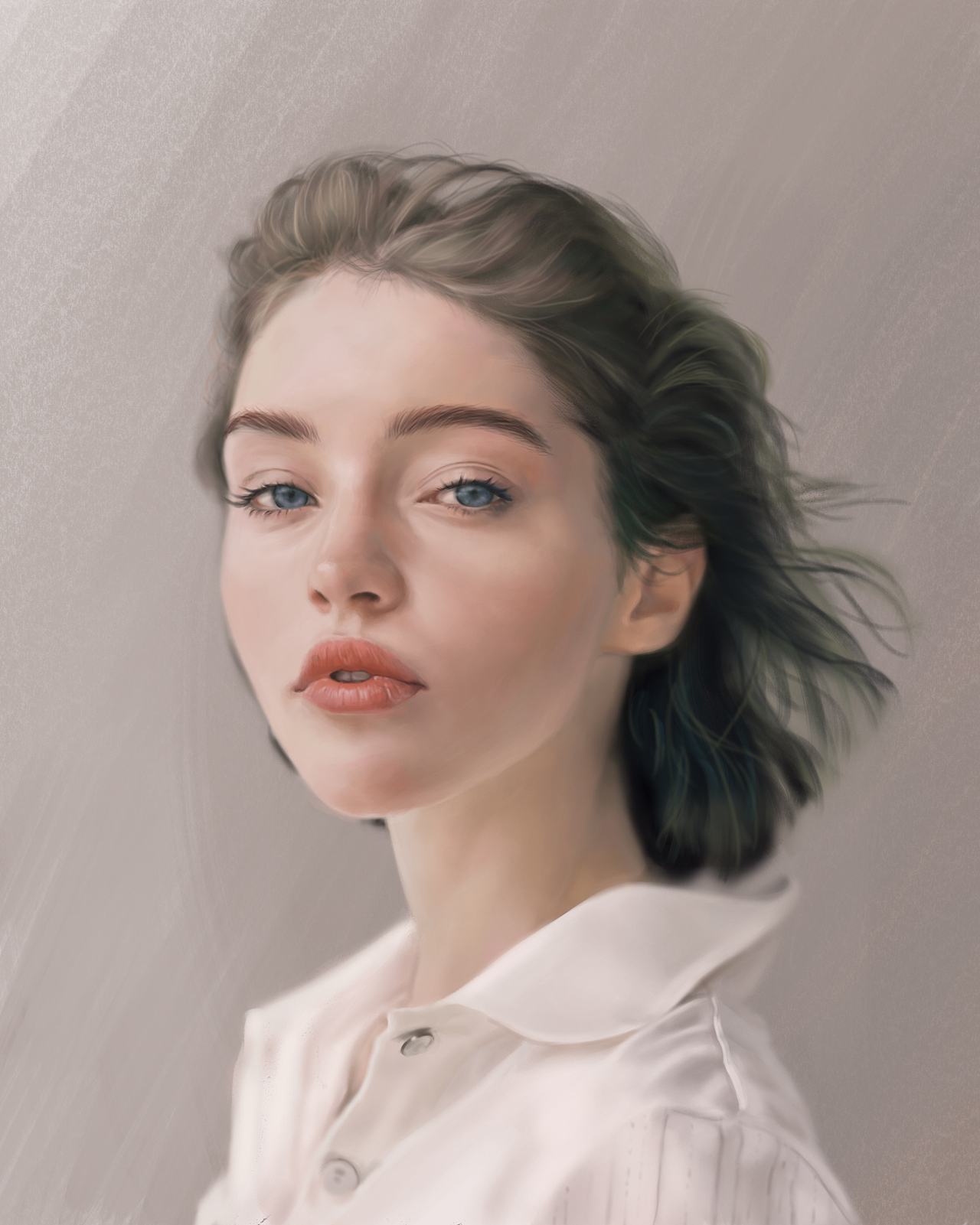 她看见落日与海风的拉扯