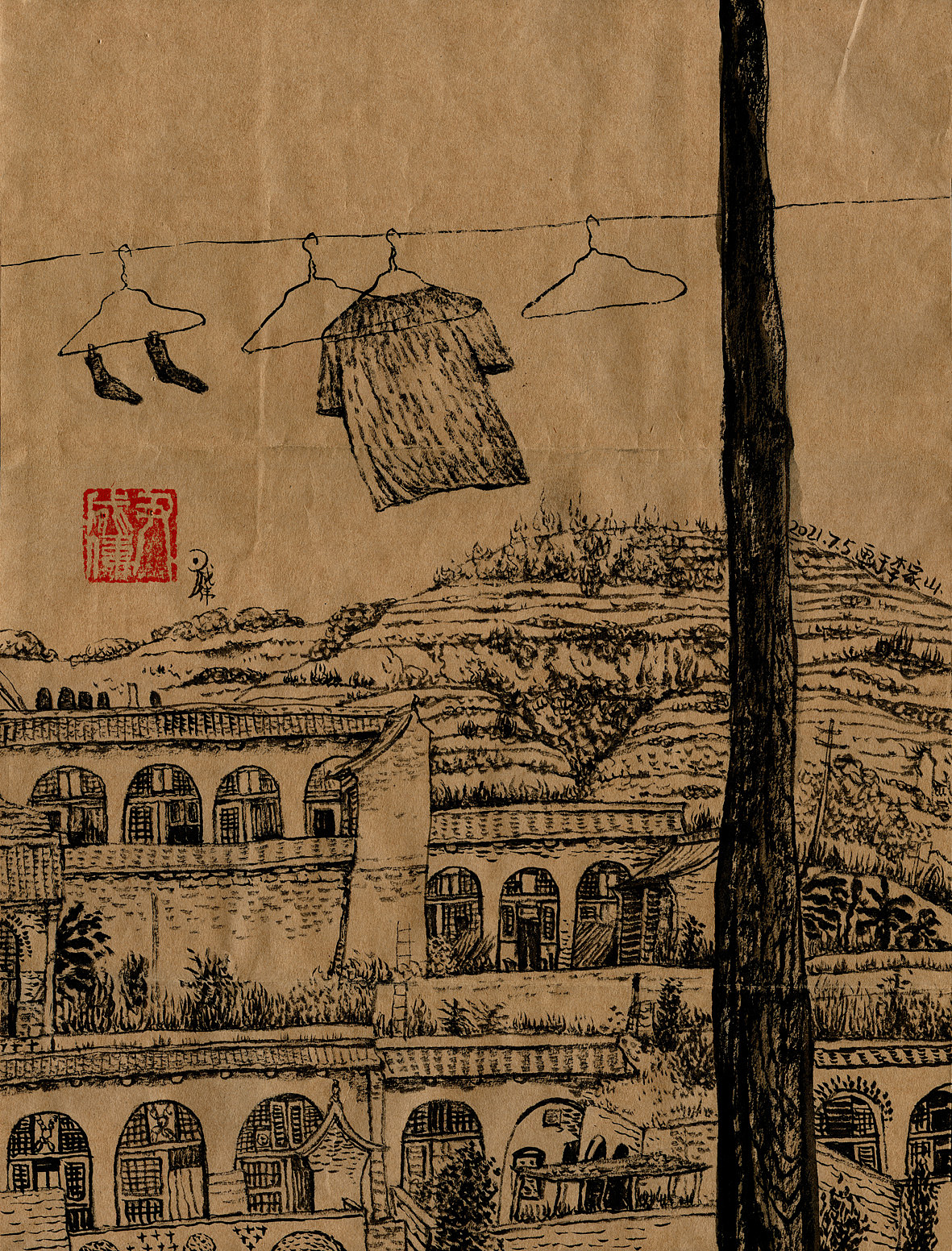 李家山写生（二）