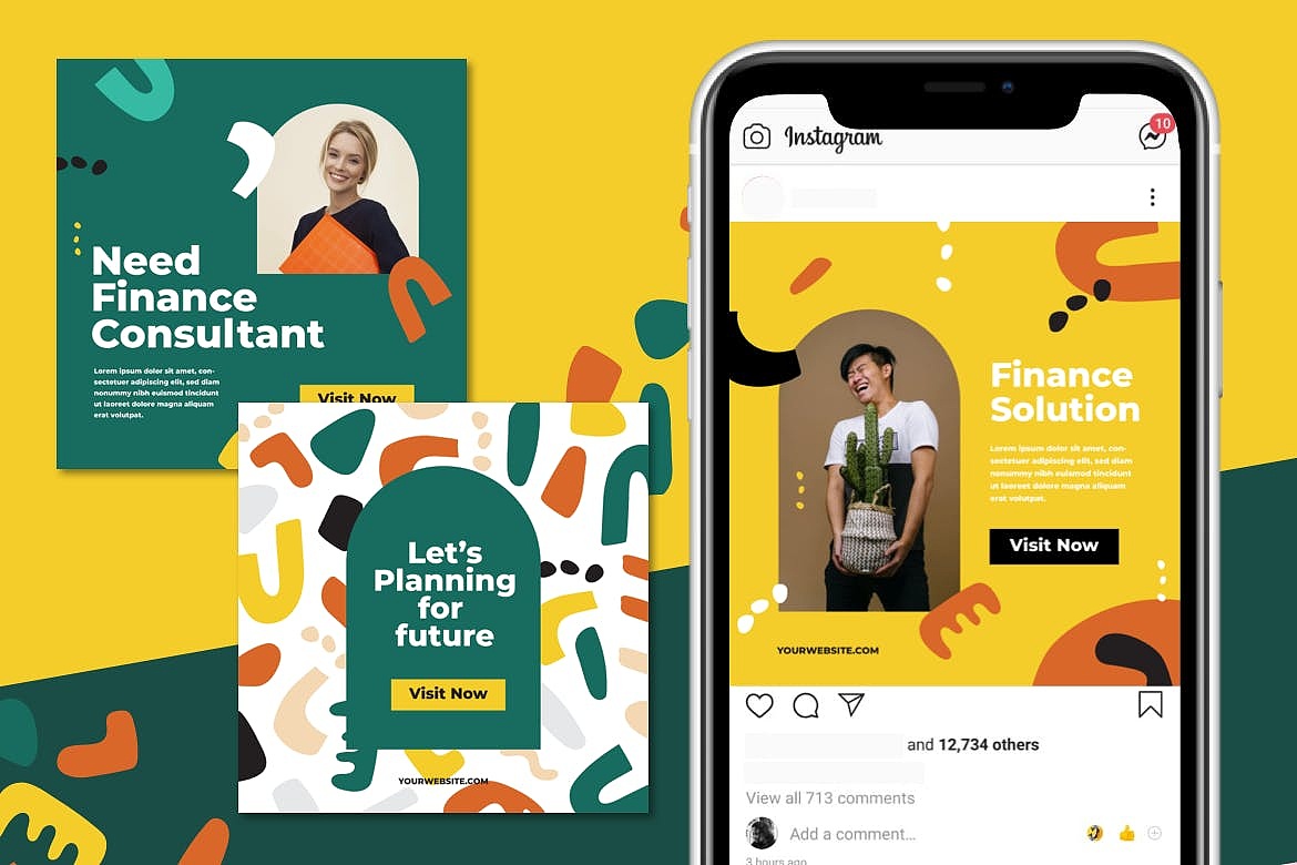 instagram社交媒体海报设计