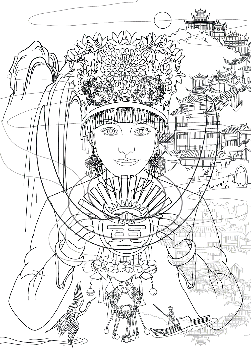 九黎山海——景区插画海报设计（图ZMjE1MDk2MzQw） - 其他 - 站酷设计师Chongwen原创素材 - 站酷ZCOOL