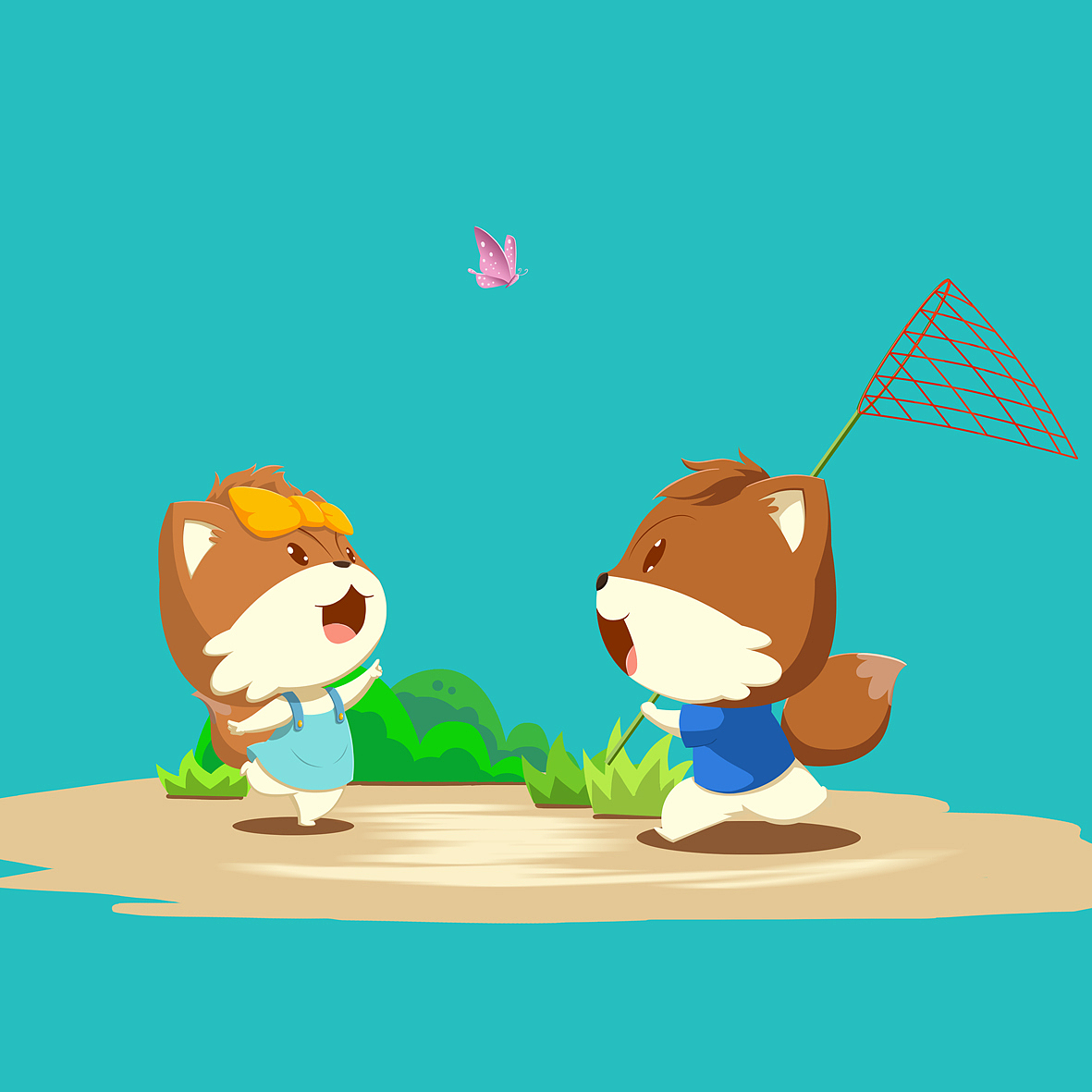 【三只松鼠】校园 生活 追忆 儿时（图ZMzYwNTAyOTY=） - 商业插画 - 站酷设计师松鼠IP内容中心原创素材 - 站酷ZCOOL