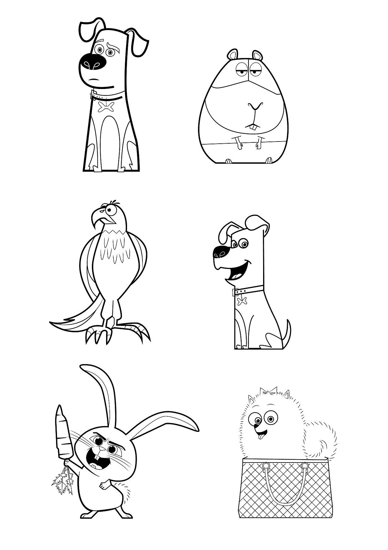 动物插画(线稿)