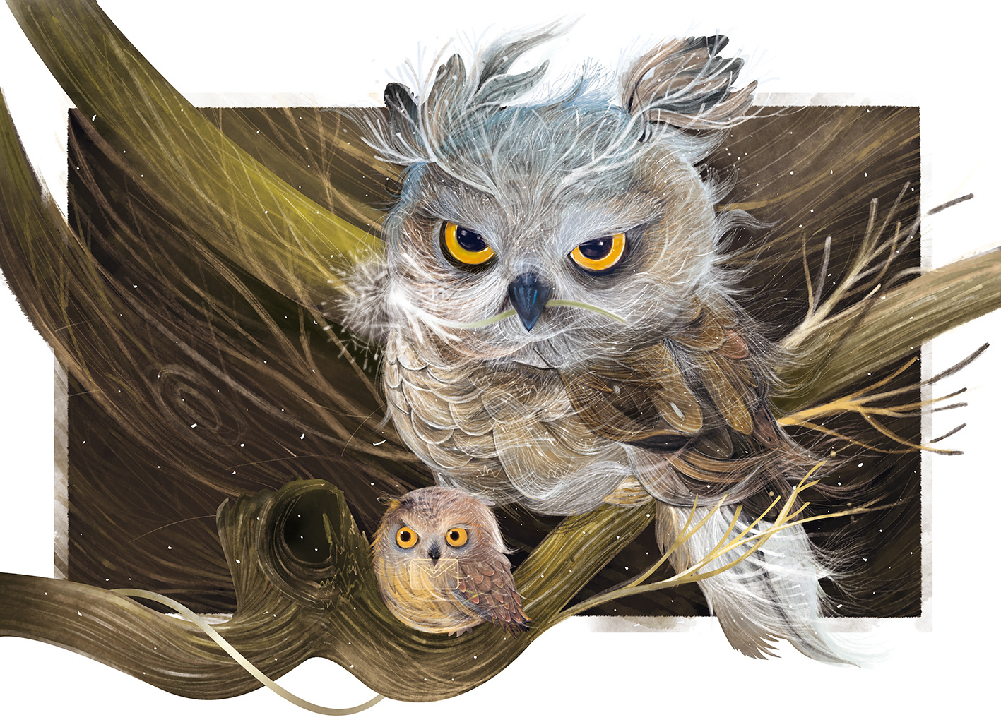 猫头鹰|插画|商业插画|摁倒 - 原创作品 - 站酷 (zcool)