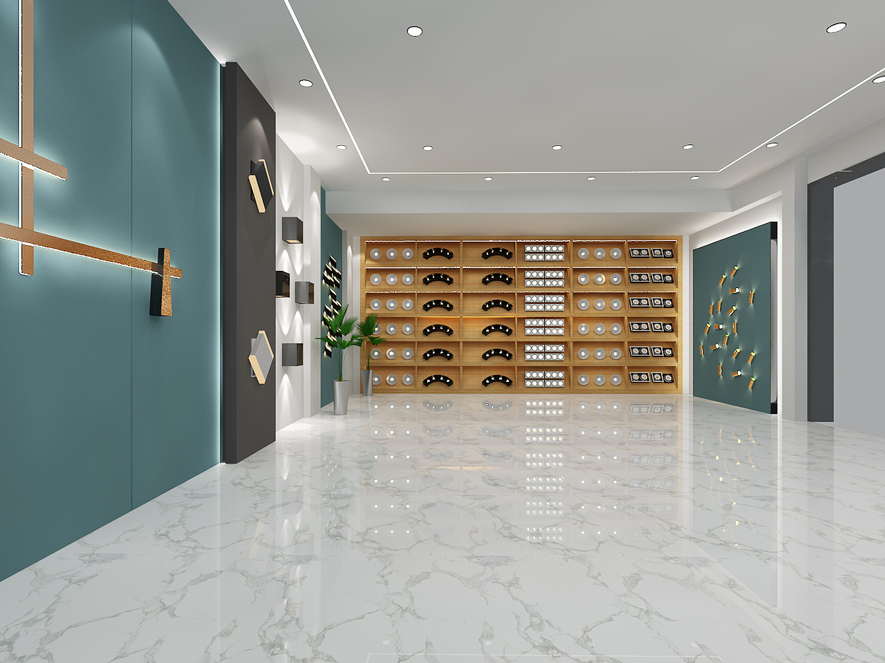 灯饰展厅效果图设计