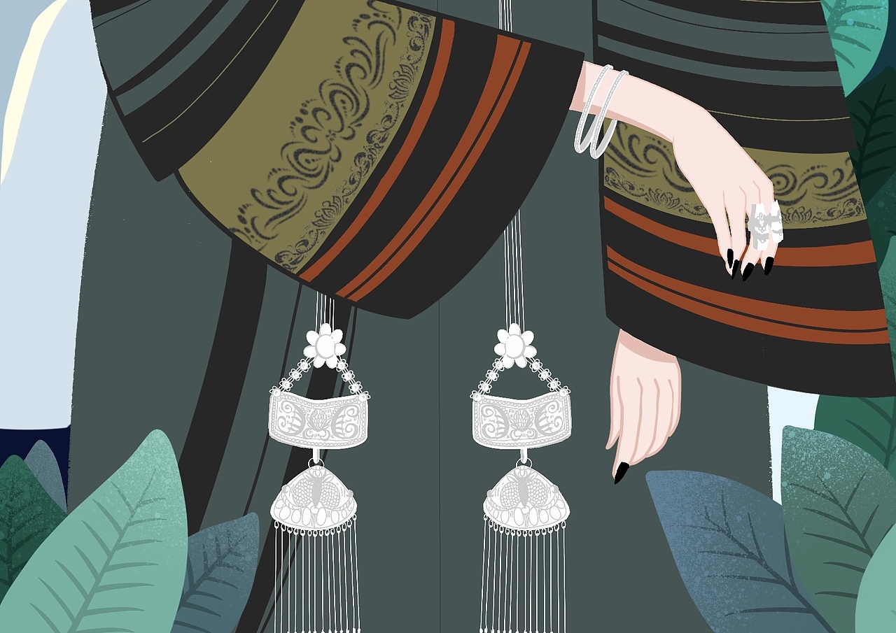 云南少数民族彝族插画设计（图ZMjc1OTkxNjg4） - 商业插画 - 站酷设计师小小小小子o原创素材 - 站酷ZCOOL