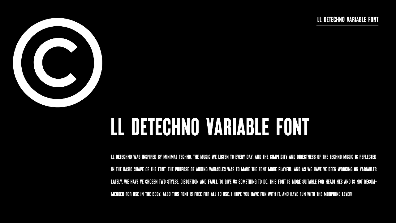 LL DEtechno|西文可变字体