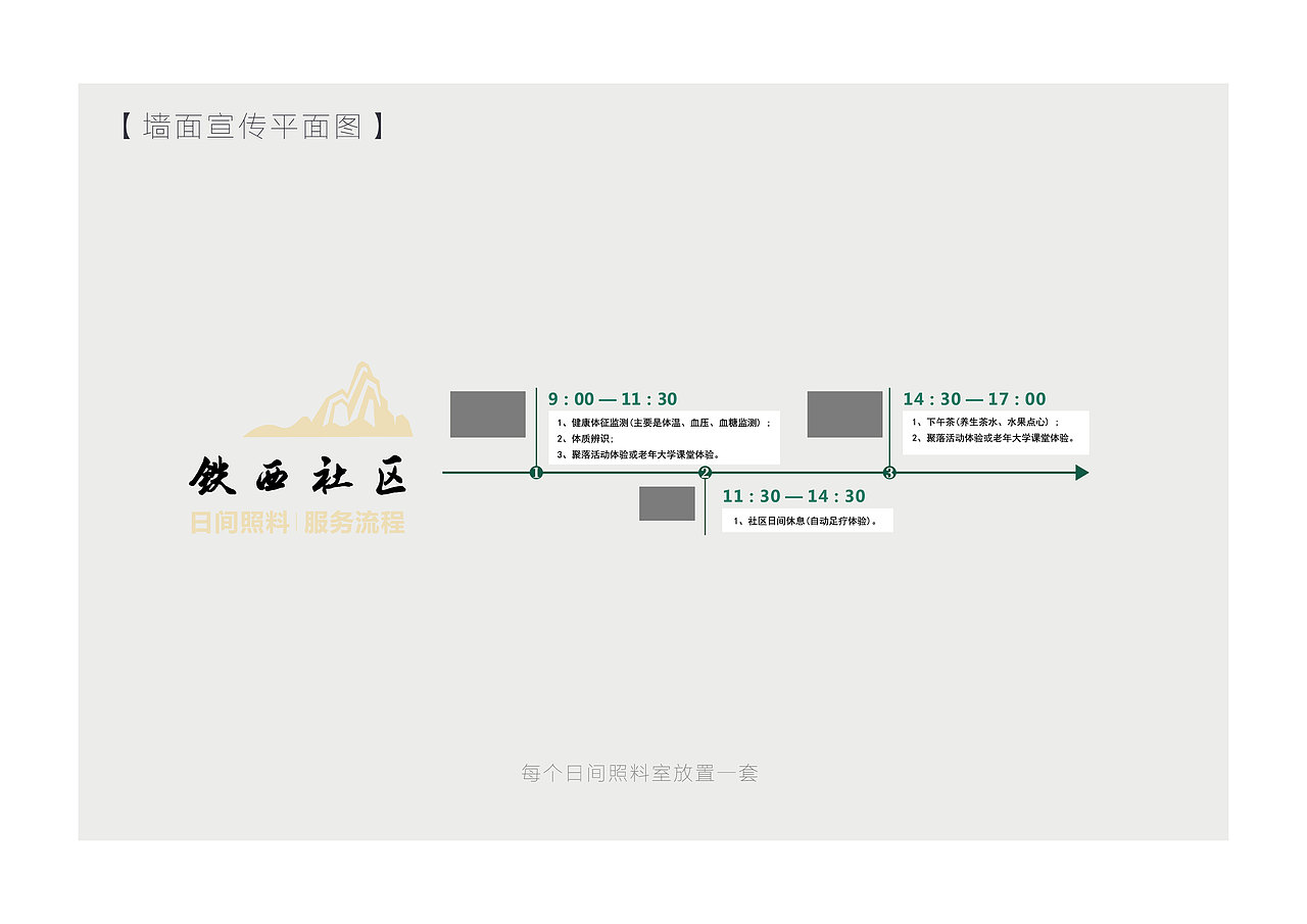 养老服务中心 日间照料室 阅览室 老年大学 文化墙