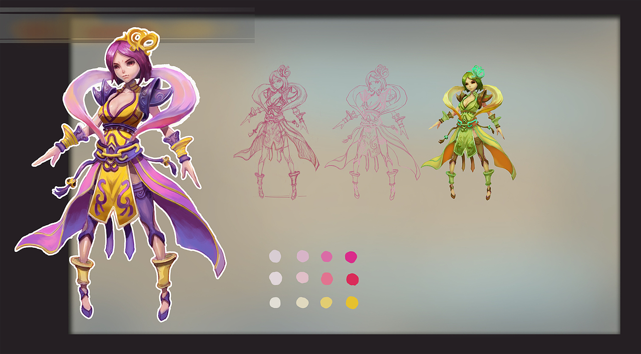 飞仙套装（图ZMjAyODEzOTY=） - 游戏原画 - 站酷设计师张力文先森原创素材 - 站酷ZCOOL