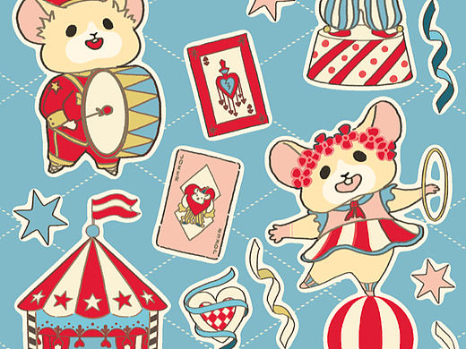 【贴纸】🎪🎪🎪马戏团小鼠🐹🐹