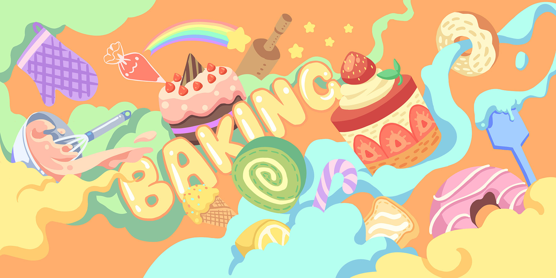 梦灵雪翼20190702-烘焙|插画|艺术插画|梦灵雪翼 - 原创作品 - 站酷