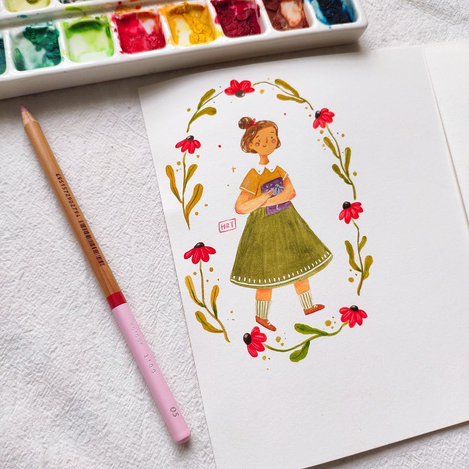 水粉丙烯插画（图ZMzQwNTE3ODg0） - 儿童插画 - 站酷设计师_壶阿汤_原创素材 - 站酷ZCOOL