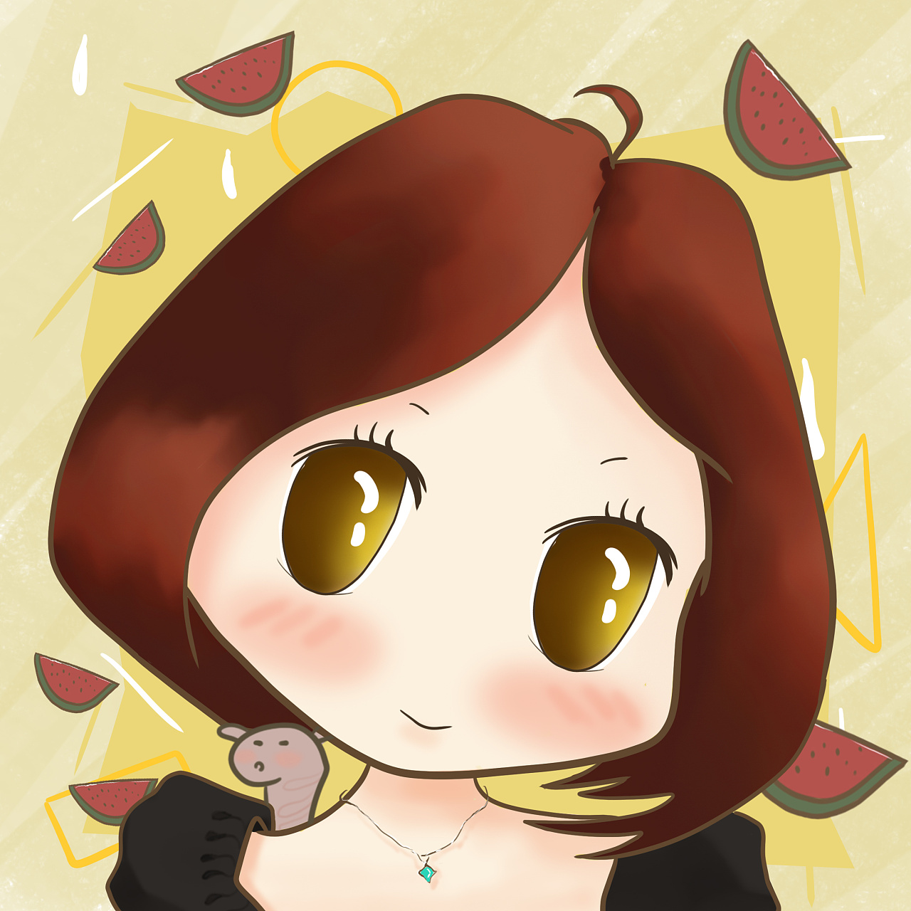 q版动漫半身|动漫|其他动漫|一个图层 - 原创作品 - 站酷 (zcool)