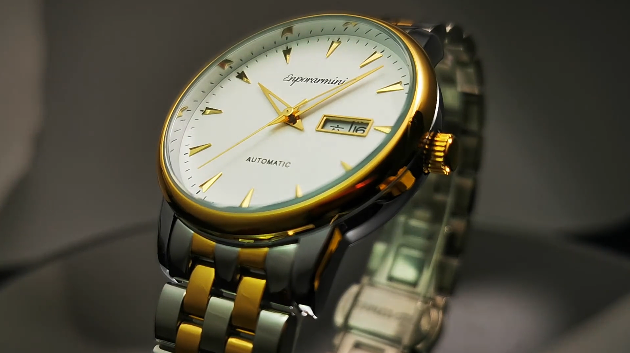 安普里阿米尼男士手表 时尚商务双日历全自动机械防水