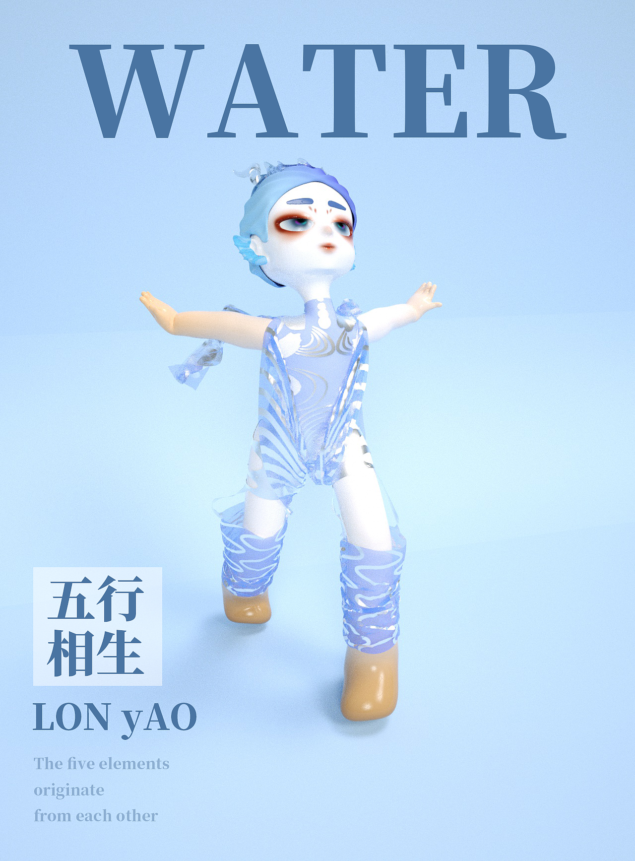 五行元素ip潮玩设计