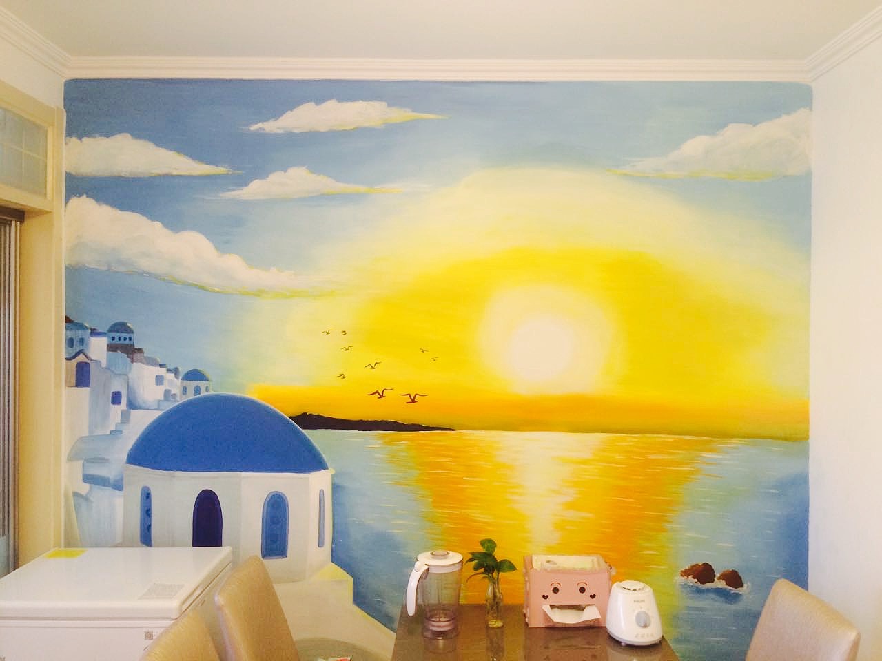 暖暖地中海手绘墙