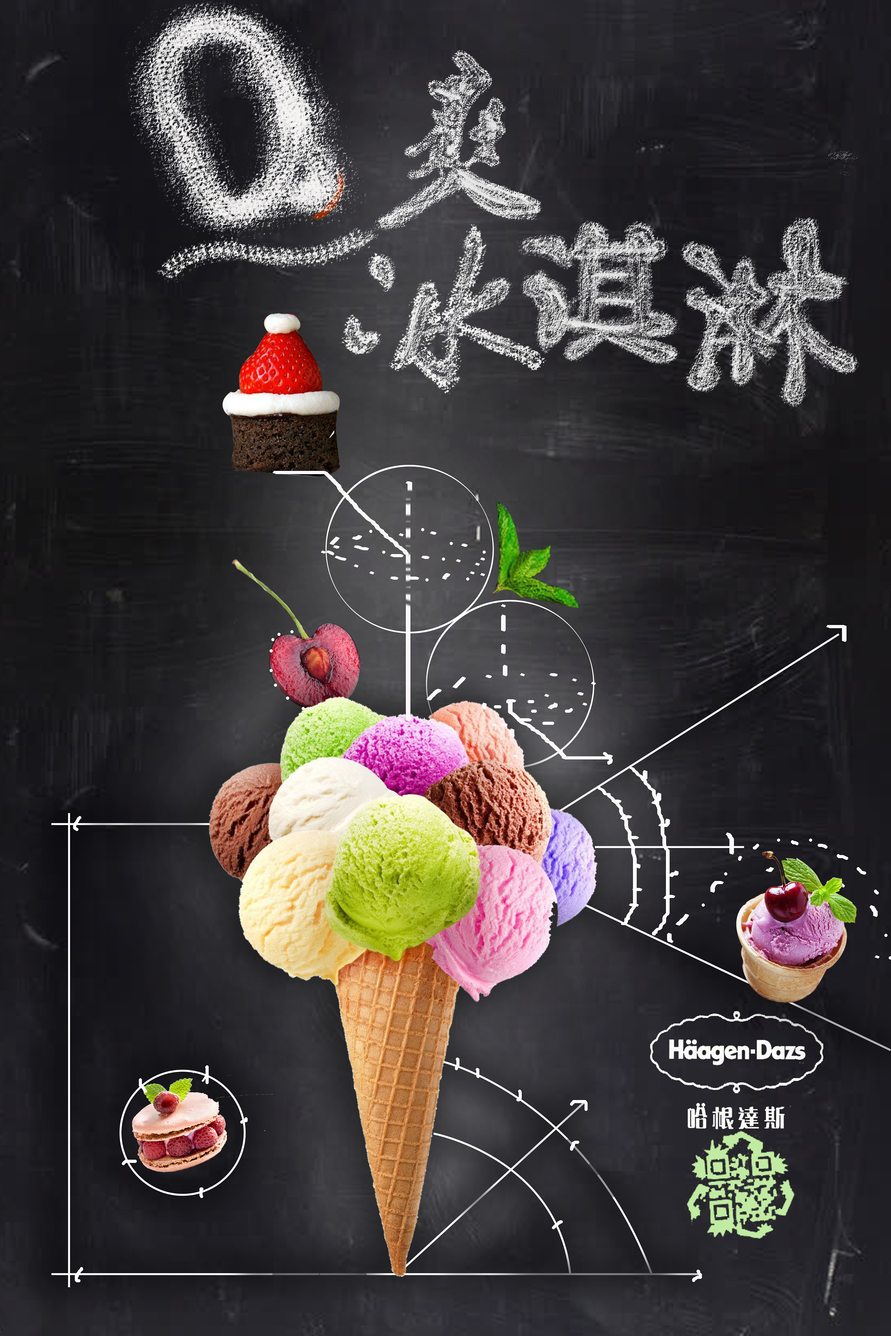 硬冰淇淋海报图片