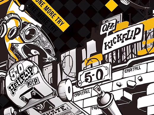 腾讯视频 极限青春主KV设计（个人主页-ZMzg1MDY0OTI=） - 新锐潮流插画 - 站酷设计师575潮流艺术原创素材 - 站酷ZCOOL