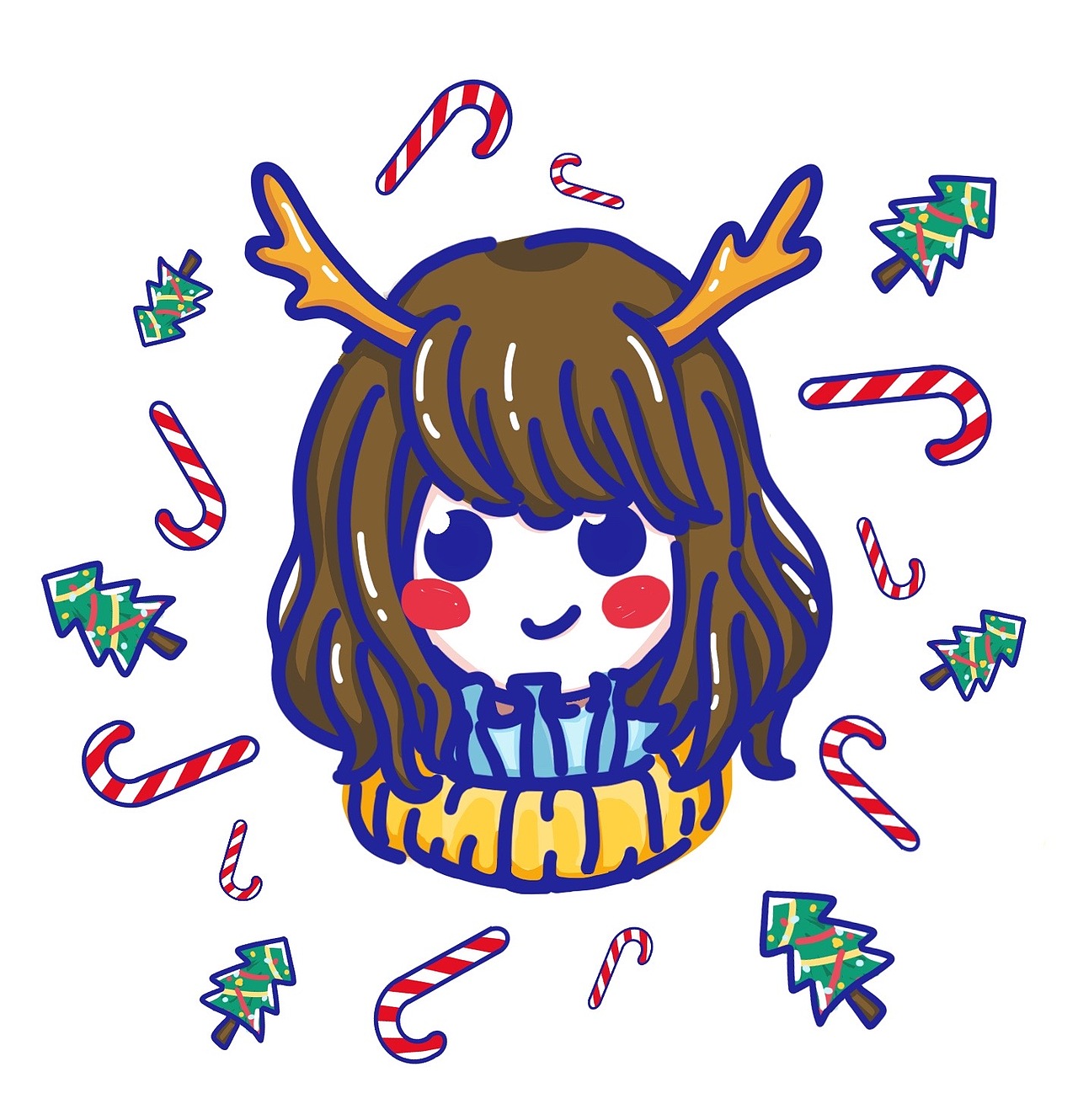 圣诞快乐朋友们~（图ZMTkxOTc3OTY0） - 艺术插画 - 站酷设计师ashesmoke原创素材 - 站酷ZCOOL