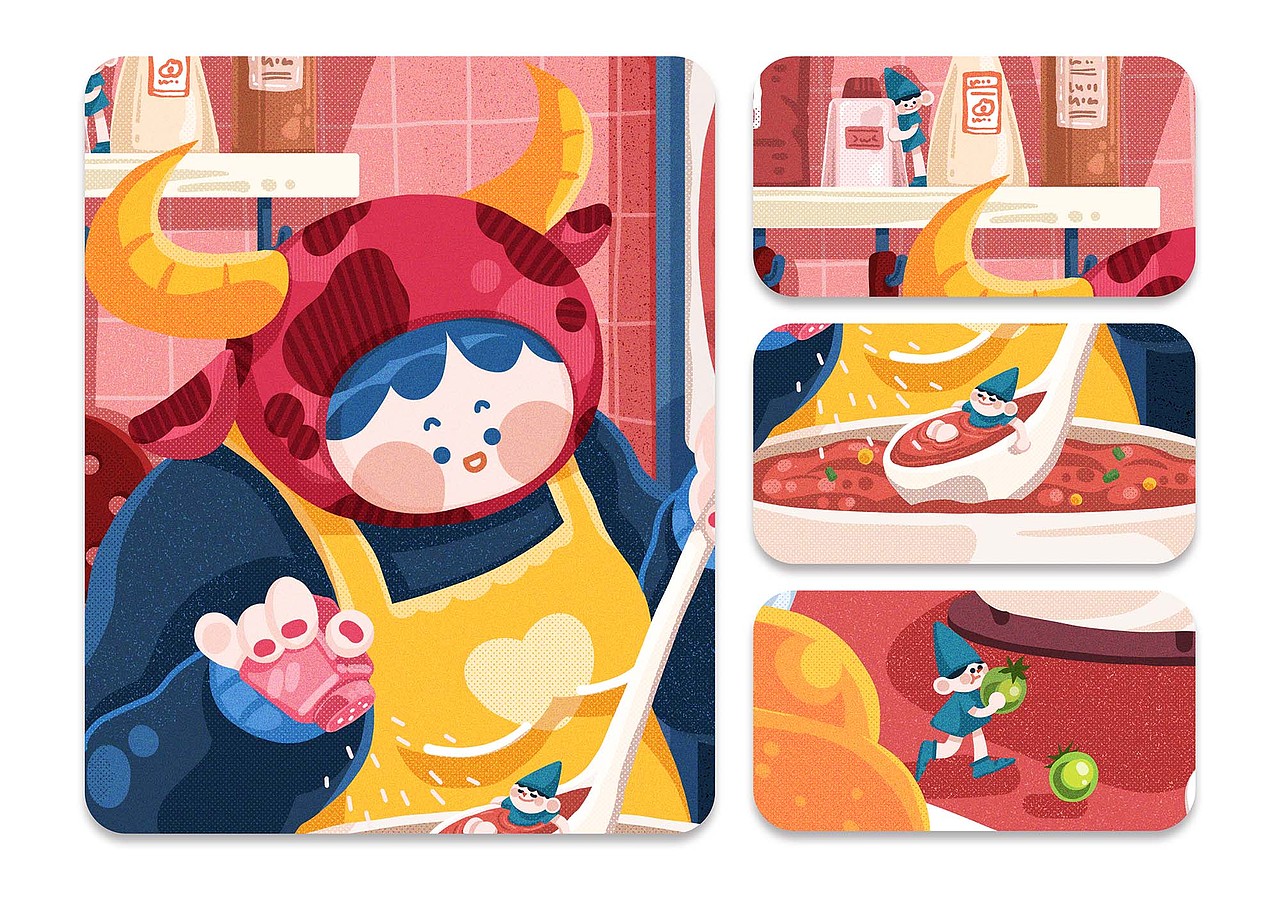 再忙也要好好吃饭,做个大胃牛牛~