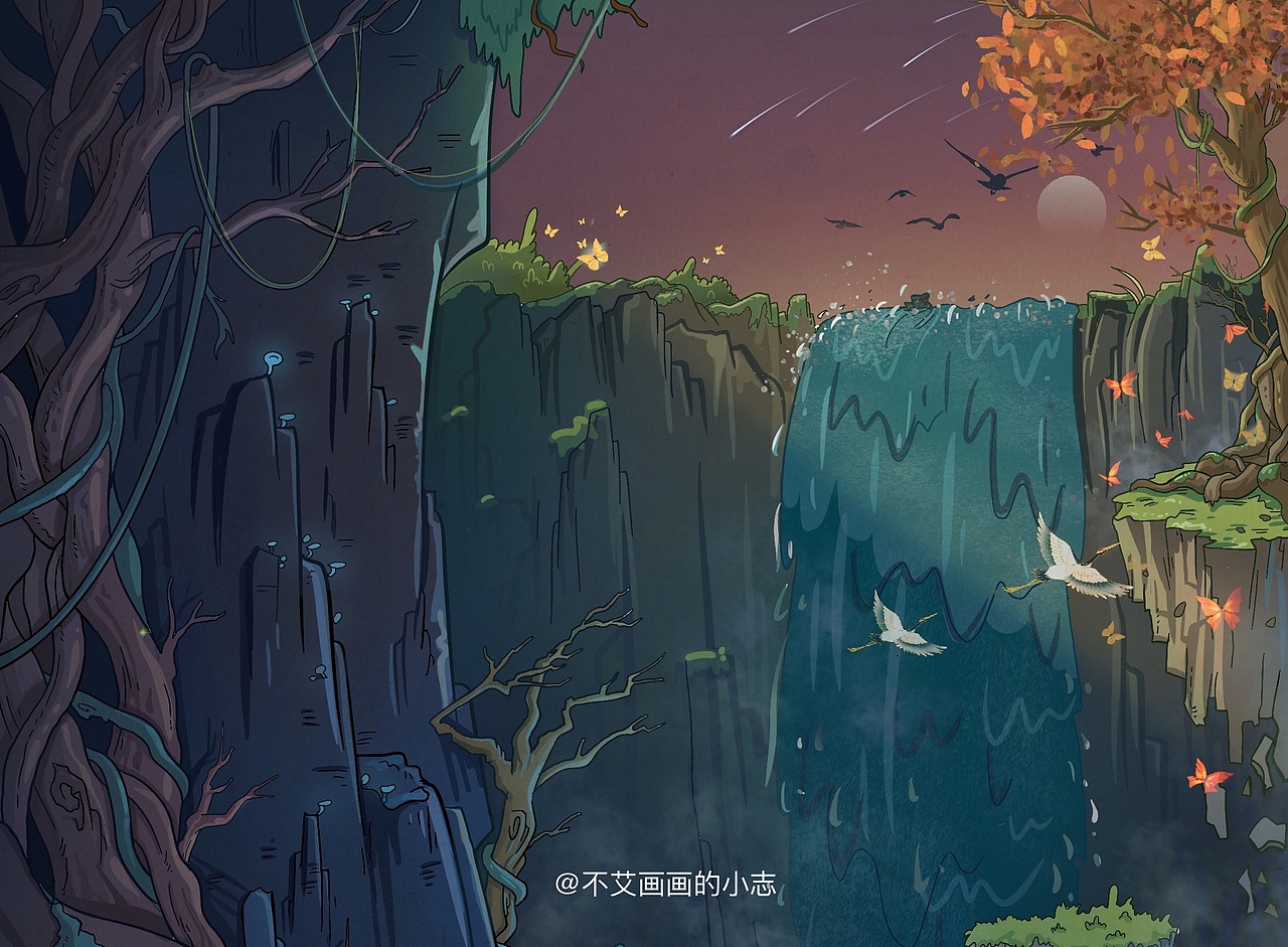 生老病死主题插画