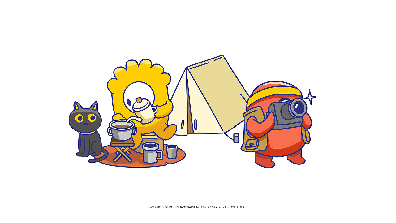 球球清明踏青（图ZMjUwMDM2Mzcy） - 商业插画 - 站酷设计师剩个饭原创素材 - 站酷ZCOOL