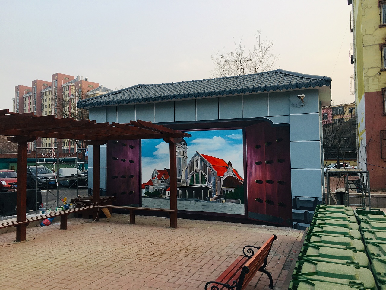 济南老火车站墙绘