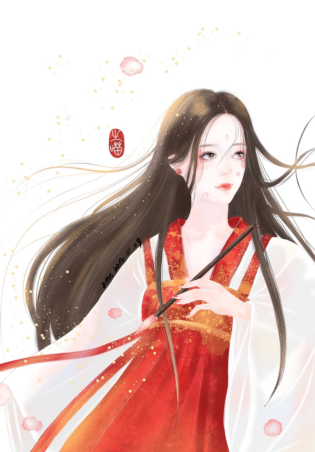 原创古风人物插画打卡～（图ZMjg0OTQ2MjE2） - 创作习作 - 站酷设计师之喵原创素材 - 站酷ZCOOL