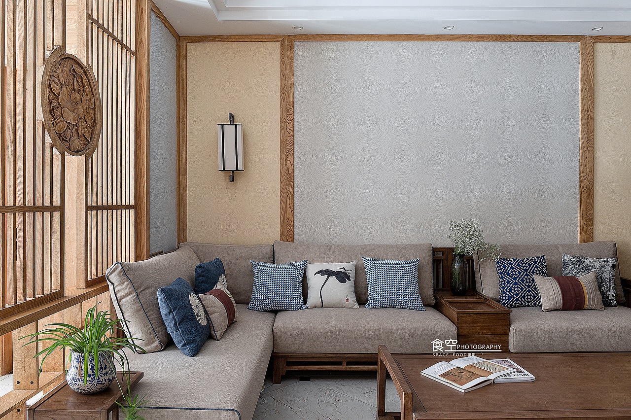 重庆空间摄影，镇东，力帆棠悦别墅新中式风格