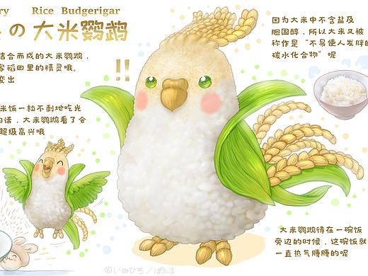 【蔬菜动物精灵】大米鹦鹉