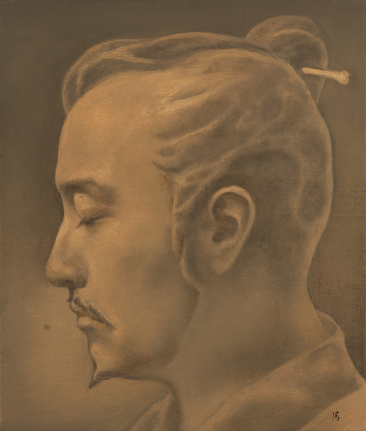 檗庐写十三像 之十一  油画 40x34cm 彭斯 2016   Thirteen Figures Drew in Bo Lu  No