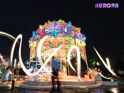 欧若拉光影互动艺术美陈装置