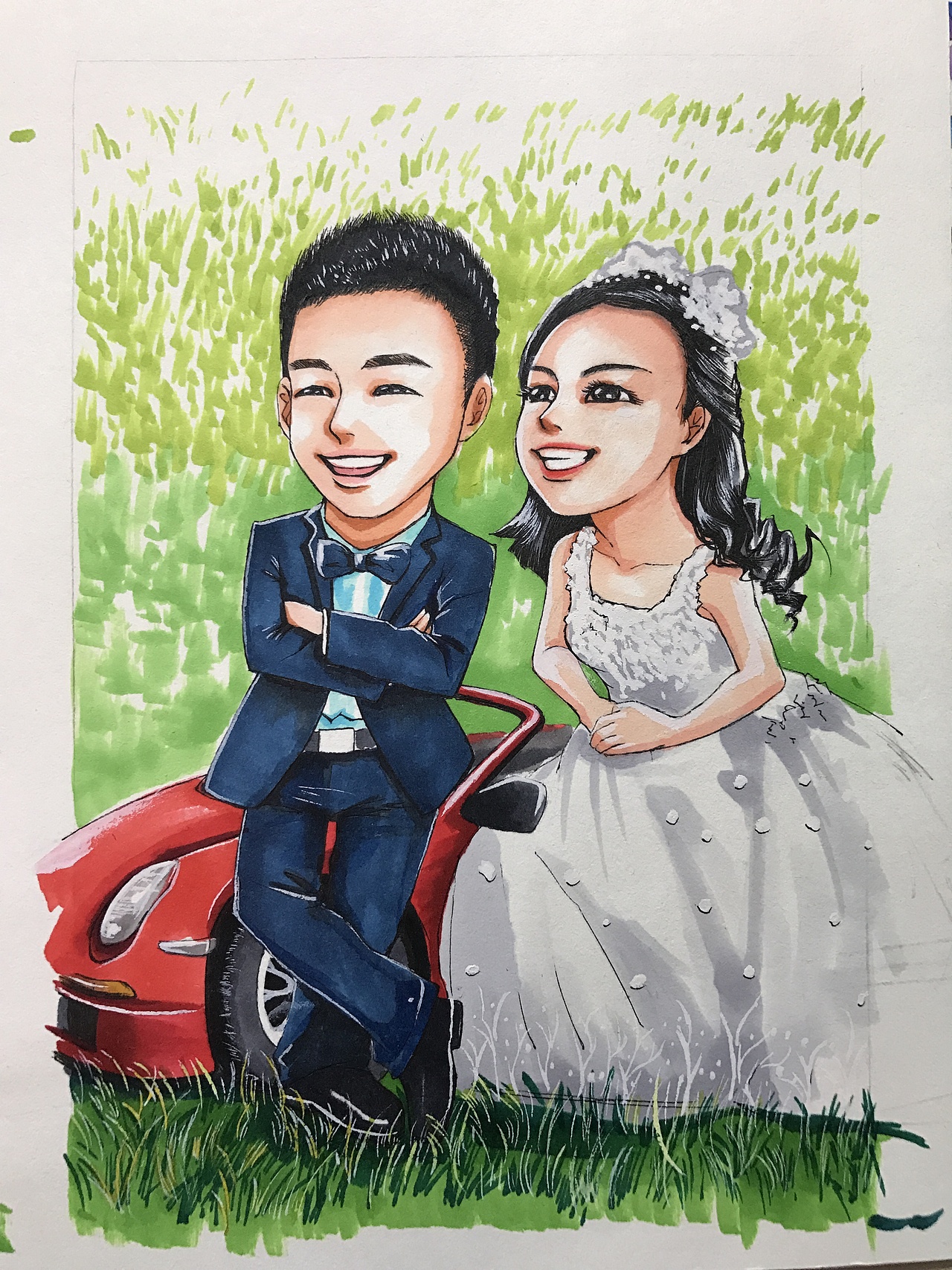 马克笔手绘肖像