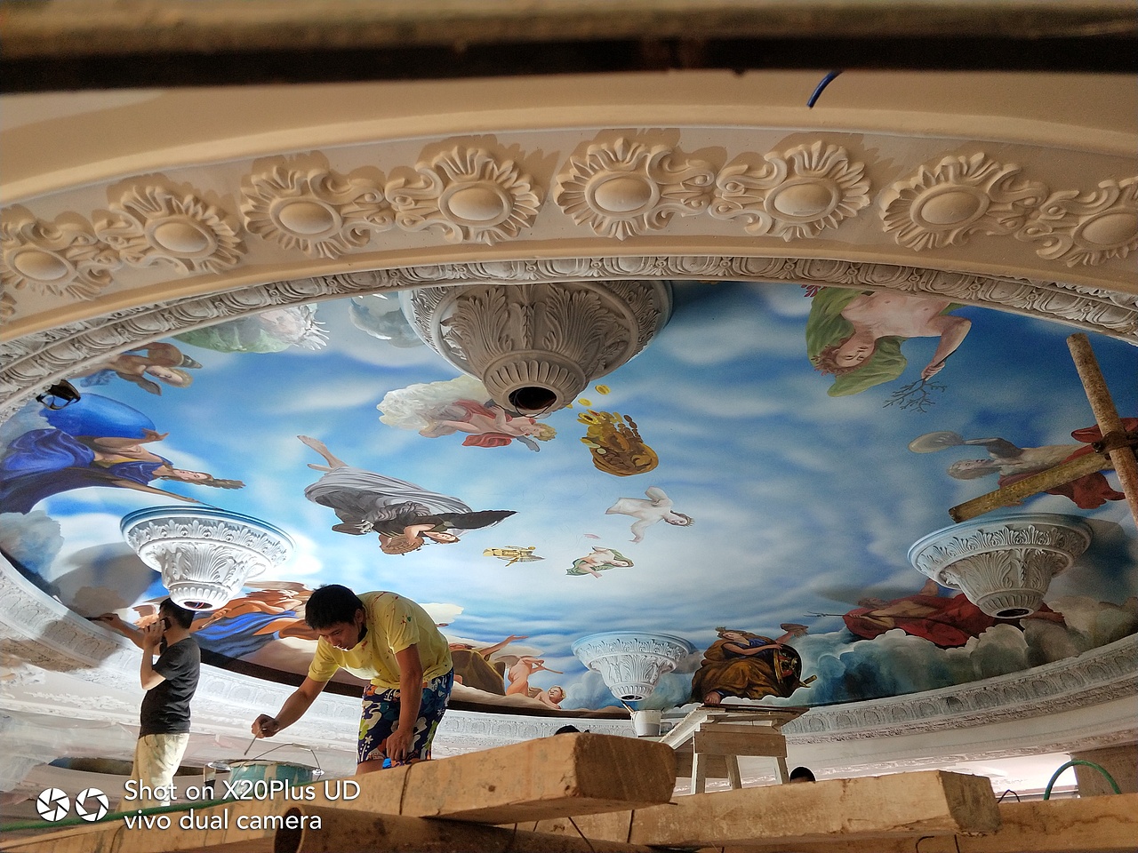 云南壁画天顶穹顶壁画墙绘手绘墙欧式油画