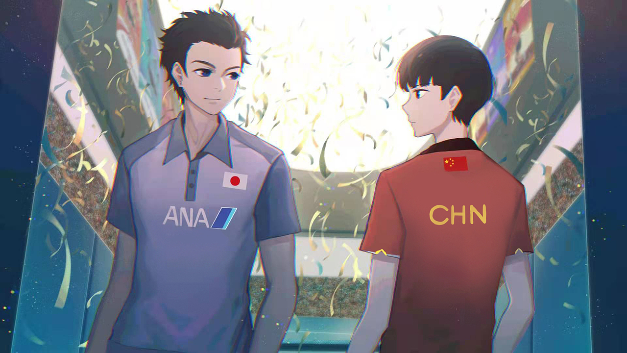 恭喜国乒3-0击败日本队（图ZMjY1NjAzODIw） - 商业插画 - 站酷设计师宁韵绘画原创素材 - 站酷ZCOOL
