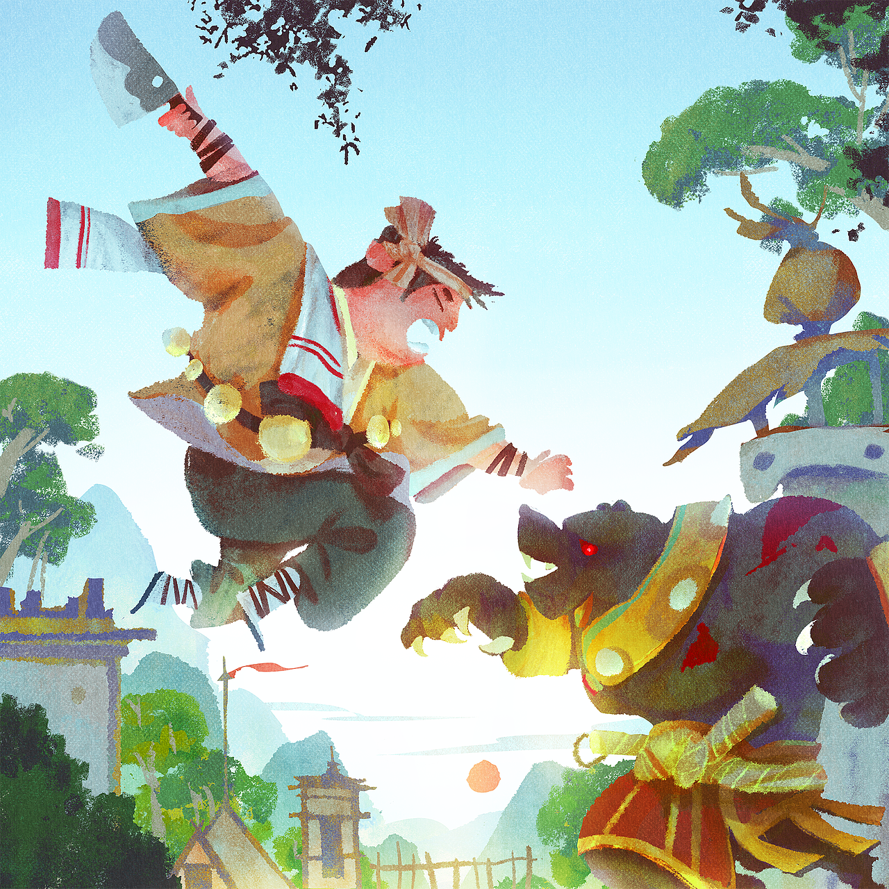 武林外传手游-国风概念插画海报