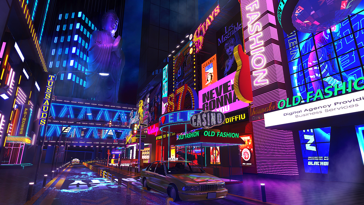 赛博商业街（图ZMjg5OTE3OTk2） - 其他三维 - 站酷设计师大Mandy原创素材 - 站酷ZCOOL