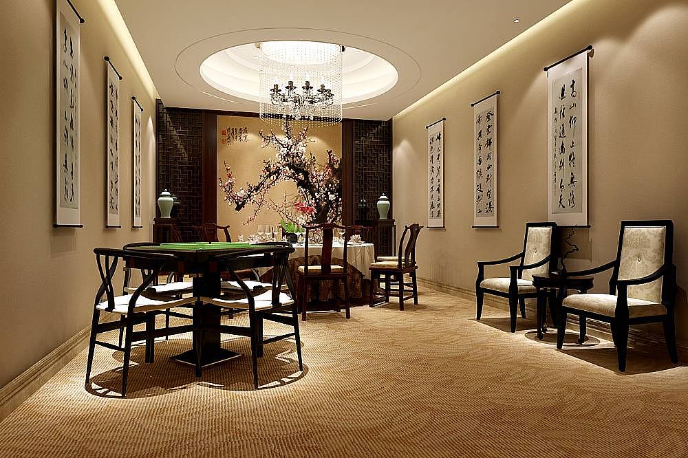 郑州中餐厅设计_醉仙酒楼中餐厅包间设计_京创装饰（图ZMTU2MjQwNTQw） - 家装设计 - 站酷设计师郑州餐饮装修公司原创素材 - 站酷ZCOOL
