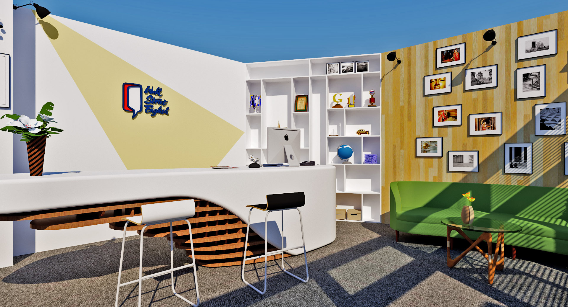 语言培训机构前台