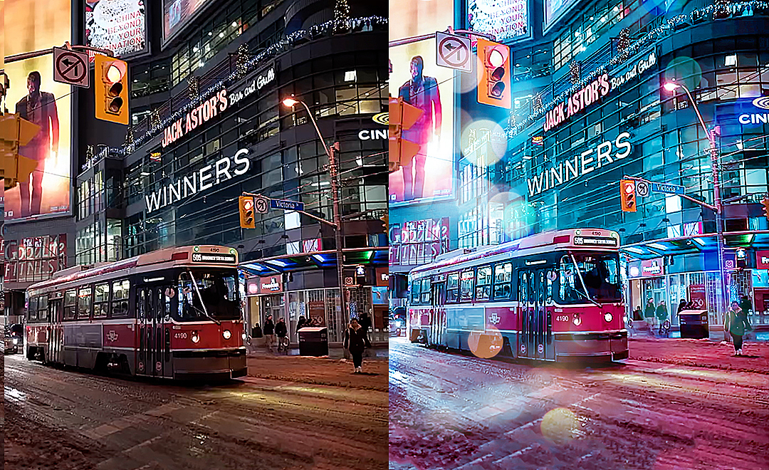 5分钟教你调出ins上流行的梦幻冷暖色调 - 梦幻之夜（图ZOTk4ODI5MDQ=） - 修图/后期 - 站酷设计师深夜谷雨原创素材 - 站酷ZCOOL