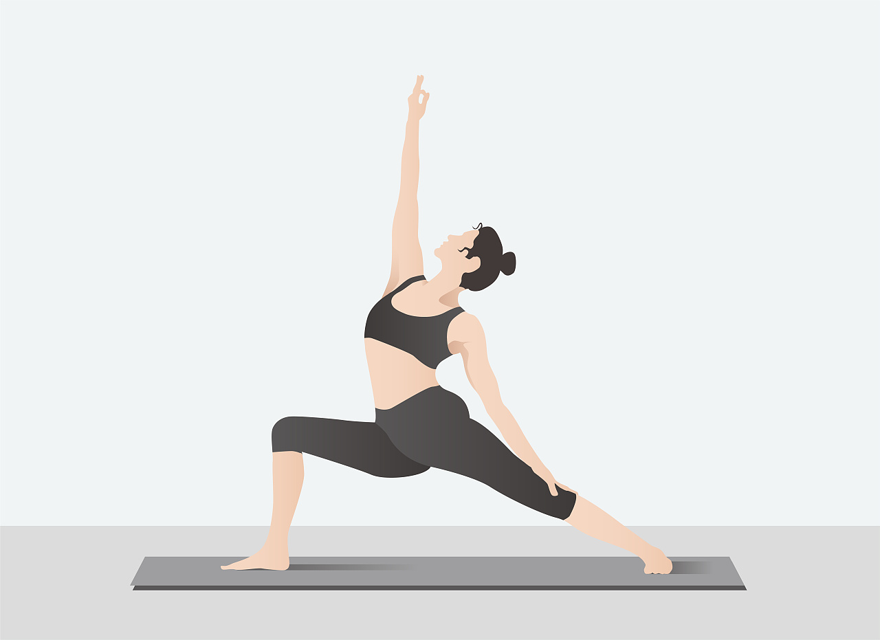 瑜伽姿势矢量插画合集